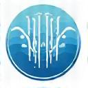 Icona stilizzata di getti d'acqua